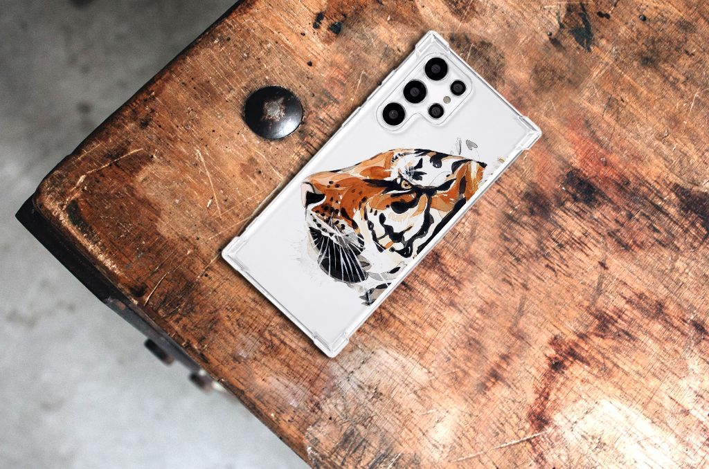 Back Cover Samsung Galaxy S22 Ultra Watercolor Tiger B2C Telecom