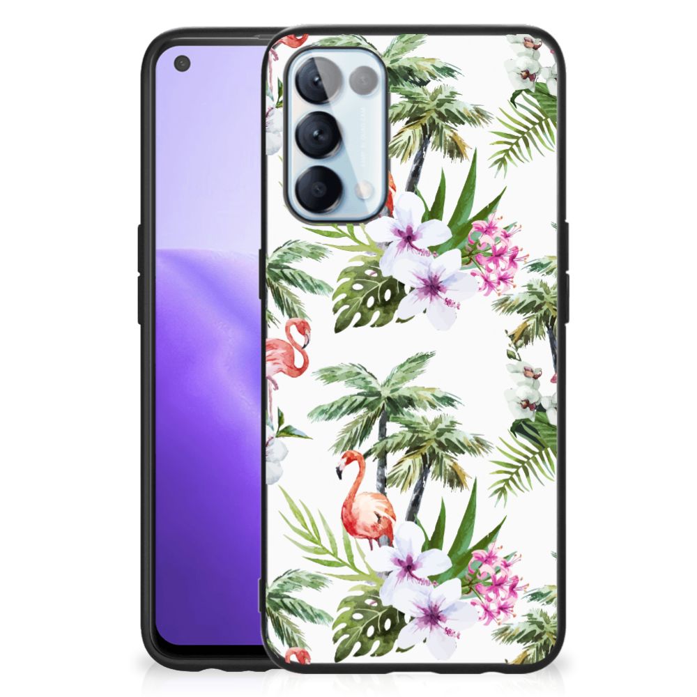 OPPO Reno5 5G | Find X3 Lite Dierenprint Telefoonhoesje Flamingo Palms