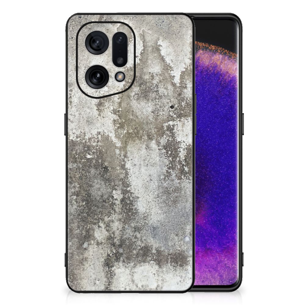 OPPO Find X5 Marmeren Print Telefoonhoesje Beton Print