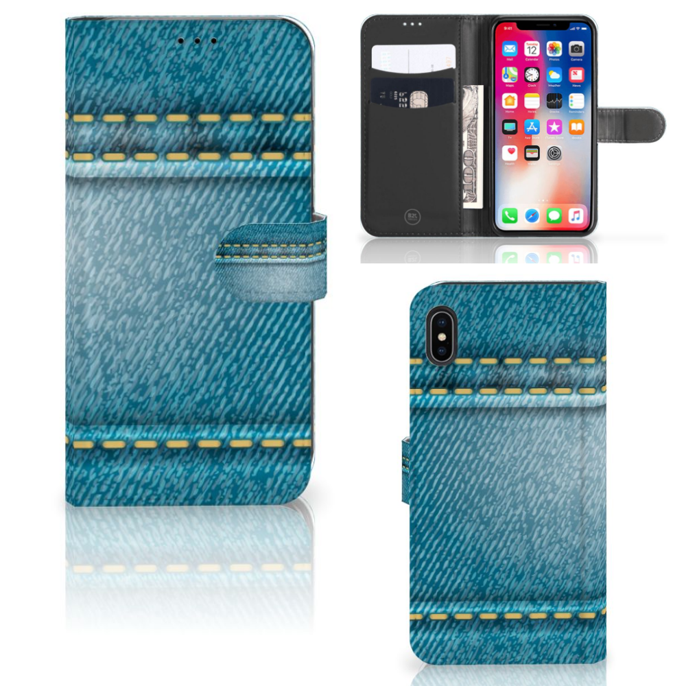 Apple iPhone Xs Max Wallet Case met Pasjes Jeans