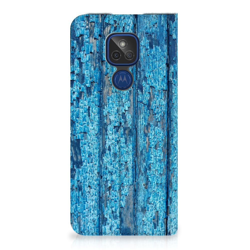 Motorola Moto G9 Play Book Wallet Case Wood Blue - B2C Telecom