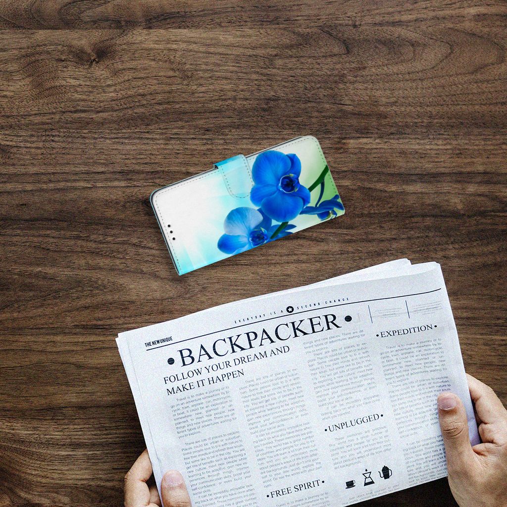 Samsung Galaxy M31 Hoesje Orchidee Blauw - Cadeau voor je Moeder