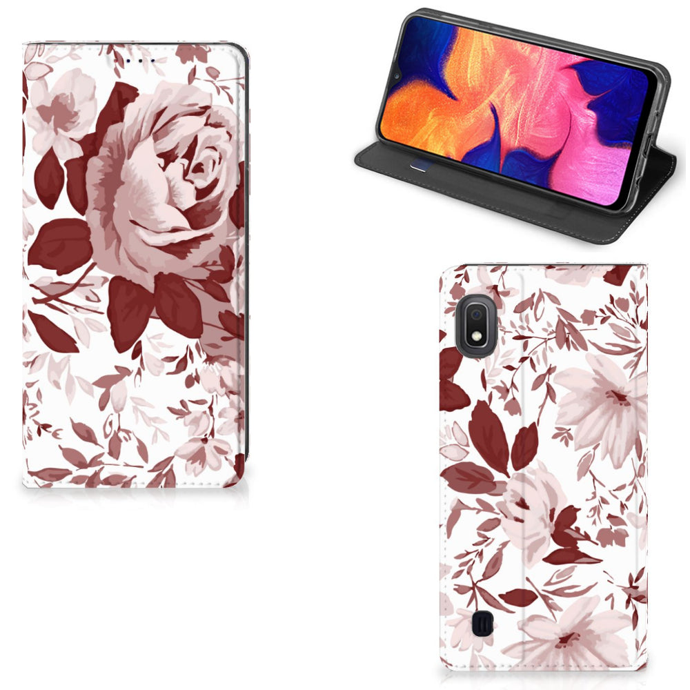 Bookcase Samsung Galaxy A10 Watercolor Flowers