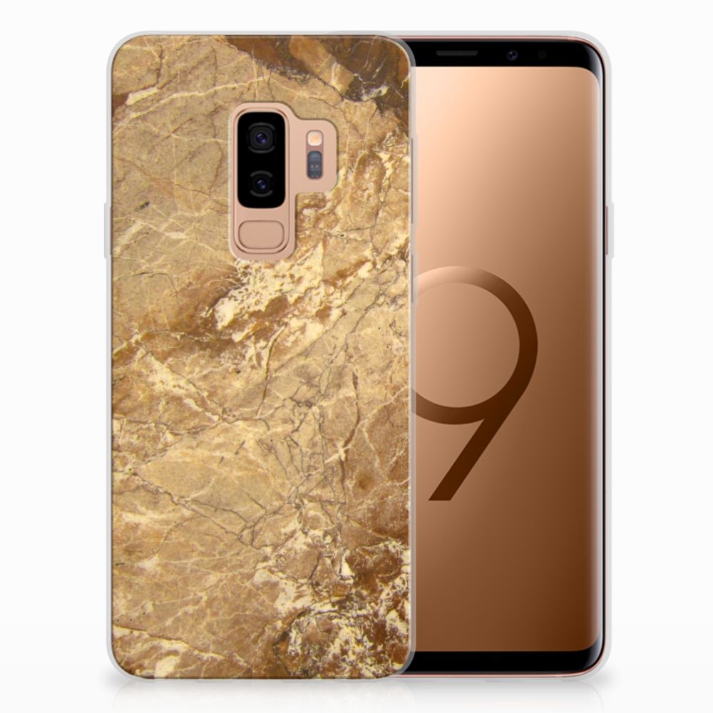 Samsung Galaxy S9 Plus TPU Siliconen Hoesje Marmer Creme