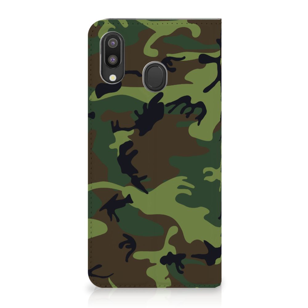 Samsung Galaxy M20 Hoesje met Magneet Army Dark