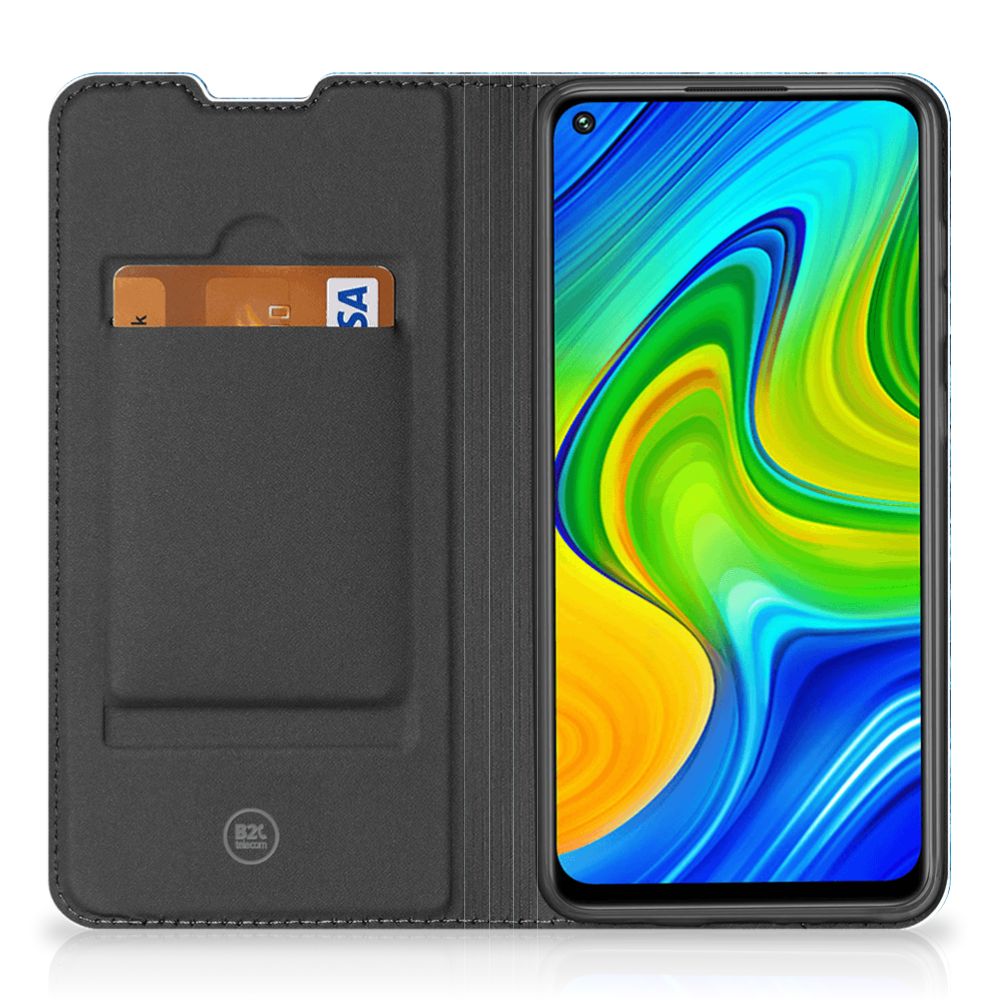 Xiaomi Redmi Note 9 Book Wallet Case Wood Blue