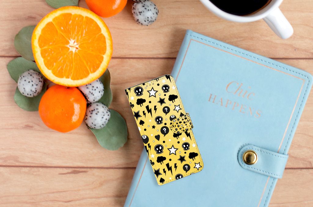 Telefoonhoesje met Naam Motorola Moto G60 Punk Geel