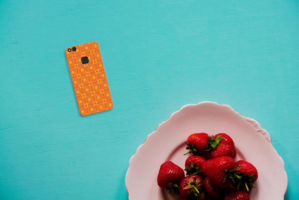 Huawei P10 Lite TPU bumper Batik Oranje