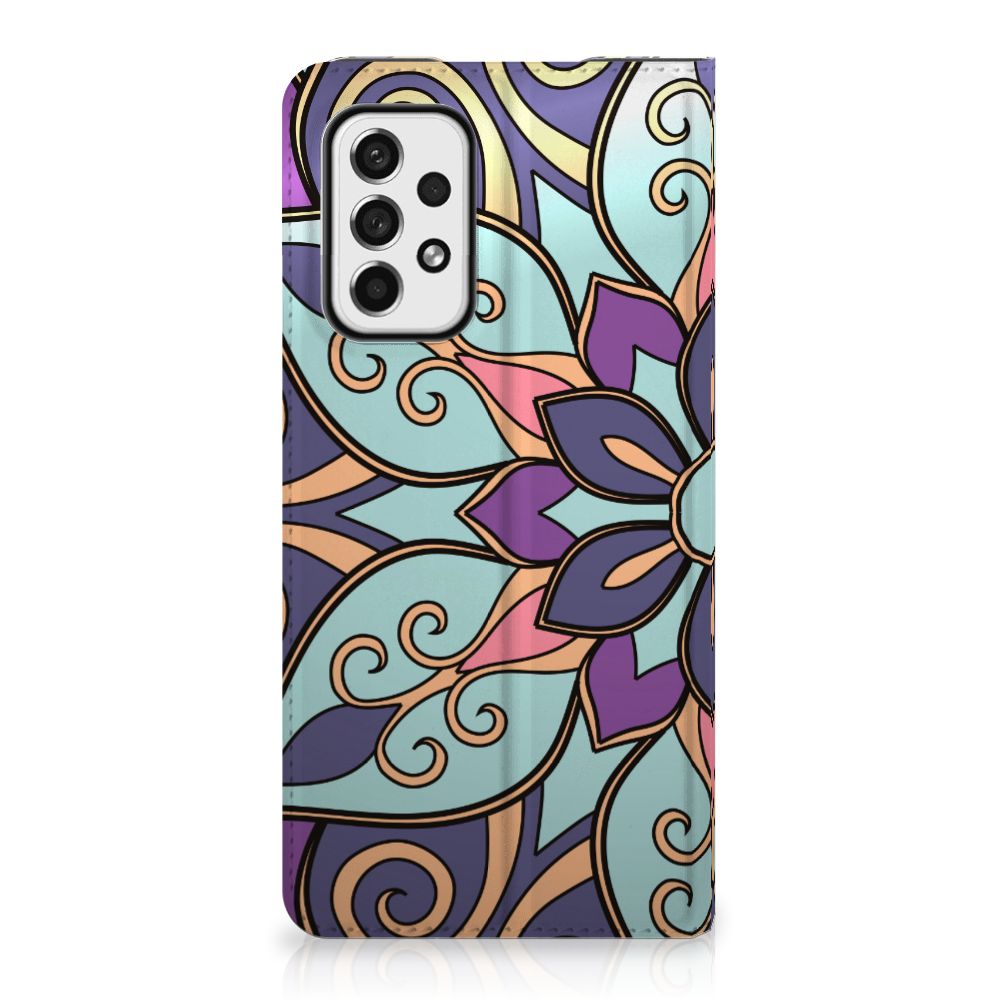 Samsung Galaxy A73 Smart Cover Purple Flower - B2C Telecom