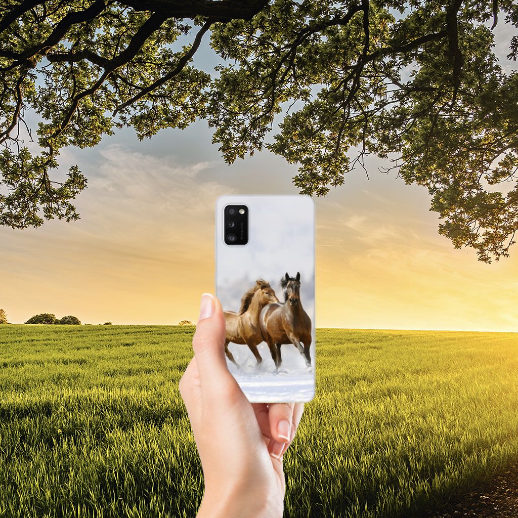 Samsung Galaxy A41 TPU Hoesje Paarden