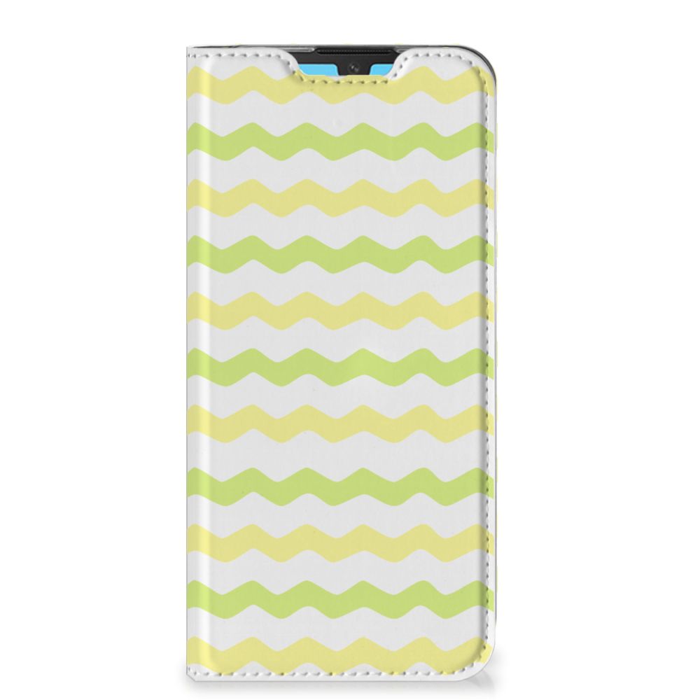 Huawei Y5 (2019) Hoesje met Magneet Waves Yellow - B2C Telecom