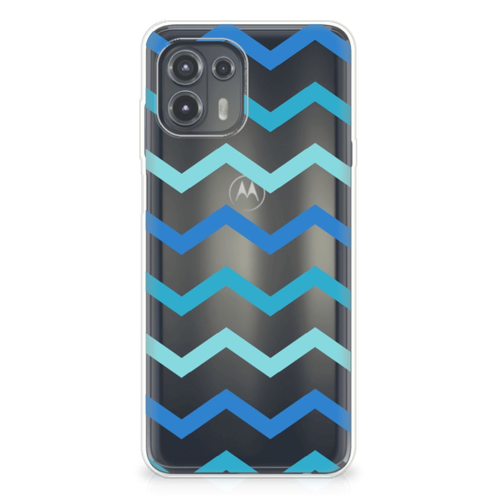 Motorola Edge 20 Lite TPU bumper Zigzag Blauw B2C Telecom