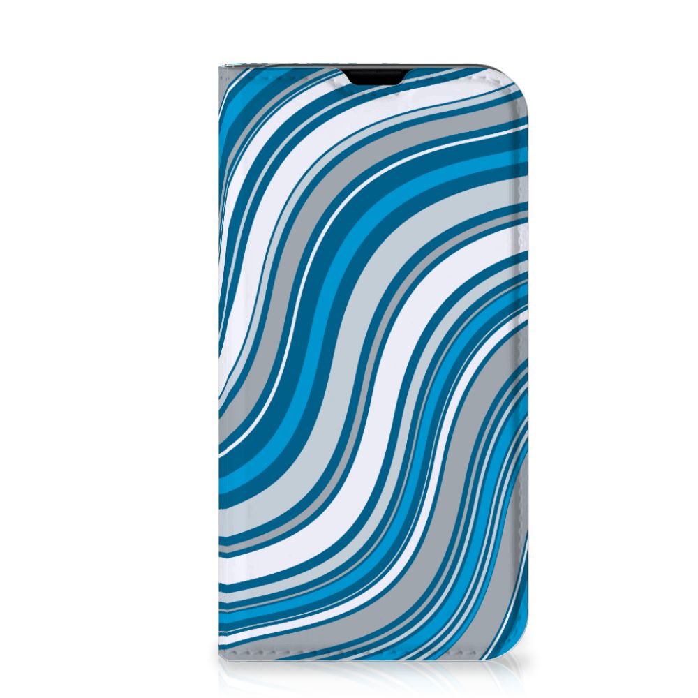 iPhone 13 Mini Hoesje met Magneet Waves Blue - B2C Telecom