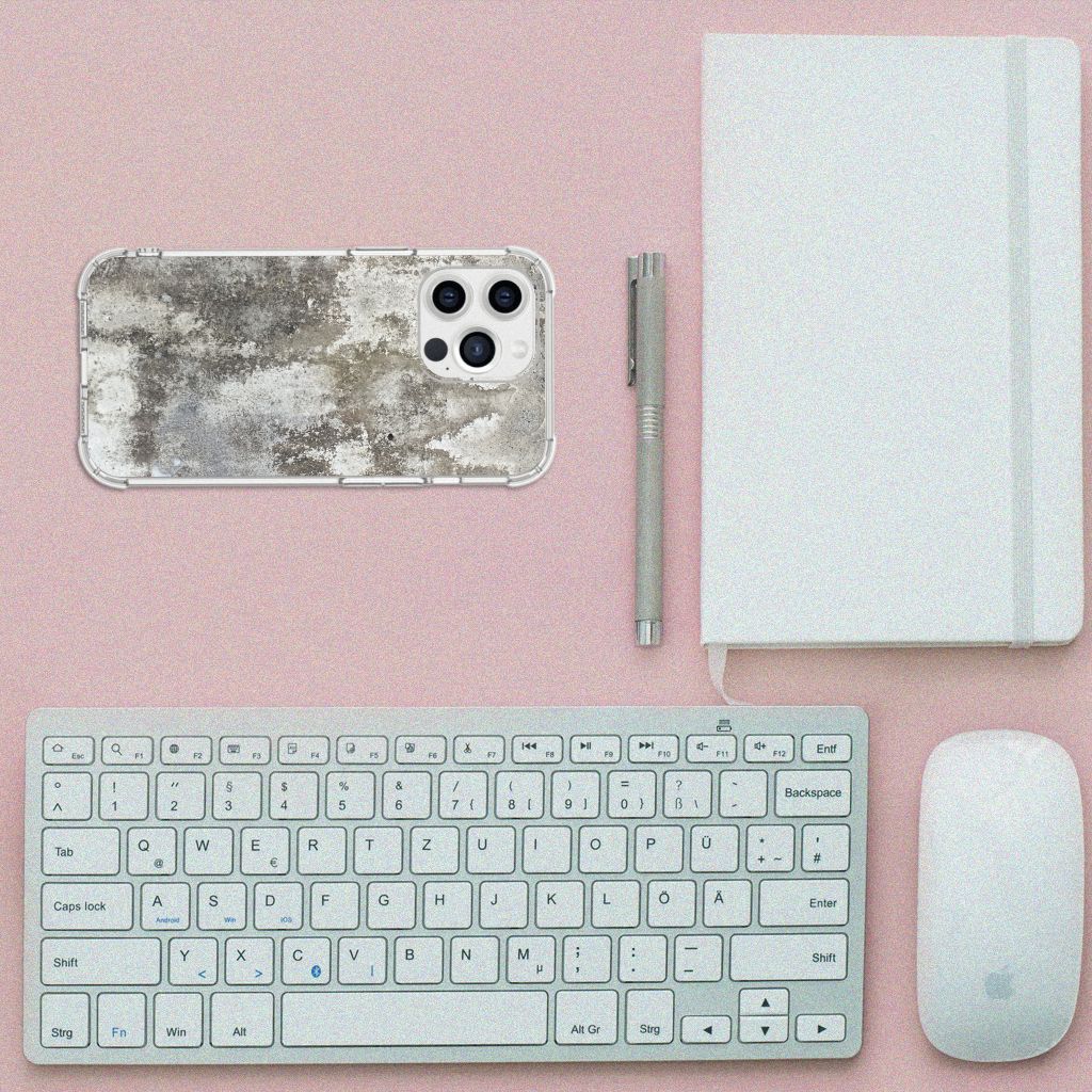 iPhone 13 Pro Max Anti-Shock Hoesje Beton Print - B2C Telecom