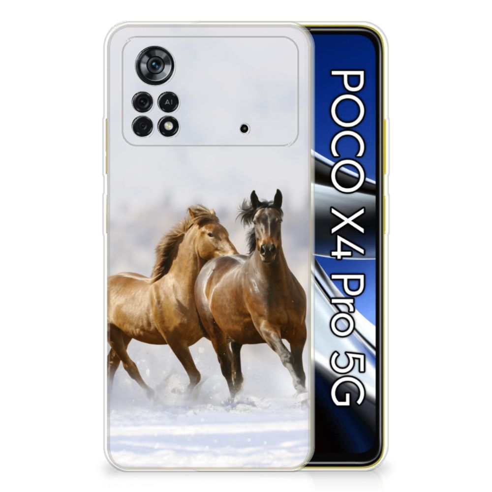 Xiaomi Poco X4 Pro 5G TPU Hoesje Paarden B2C Telecom