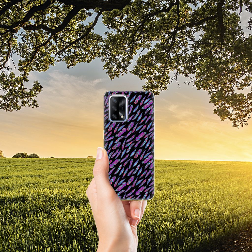 OPPO A74 4G TPU bumper Feathers Color