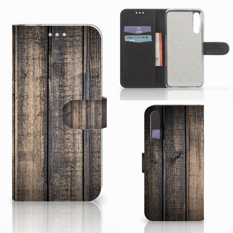 Huawei P20 Pro Book Style Case Steigerhout