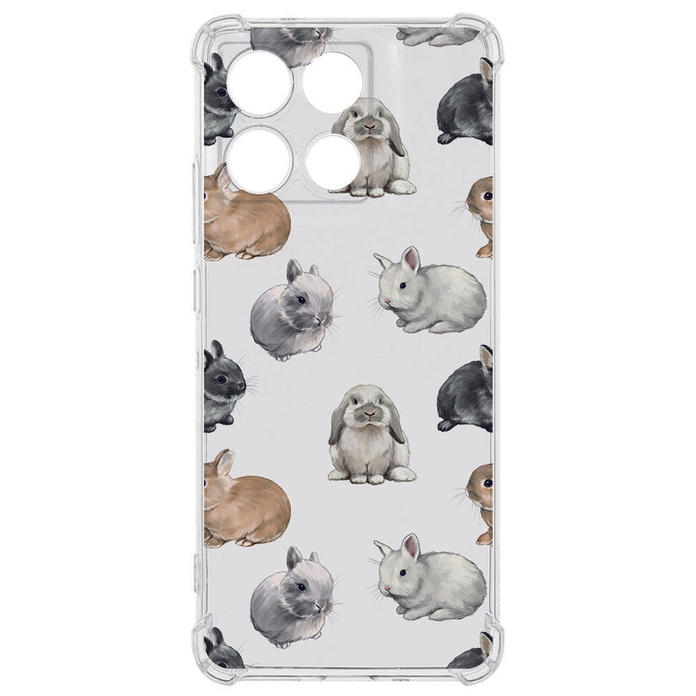 TPU Telefoonhoesje Motorola Moto G56 - Konijntjes backcover