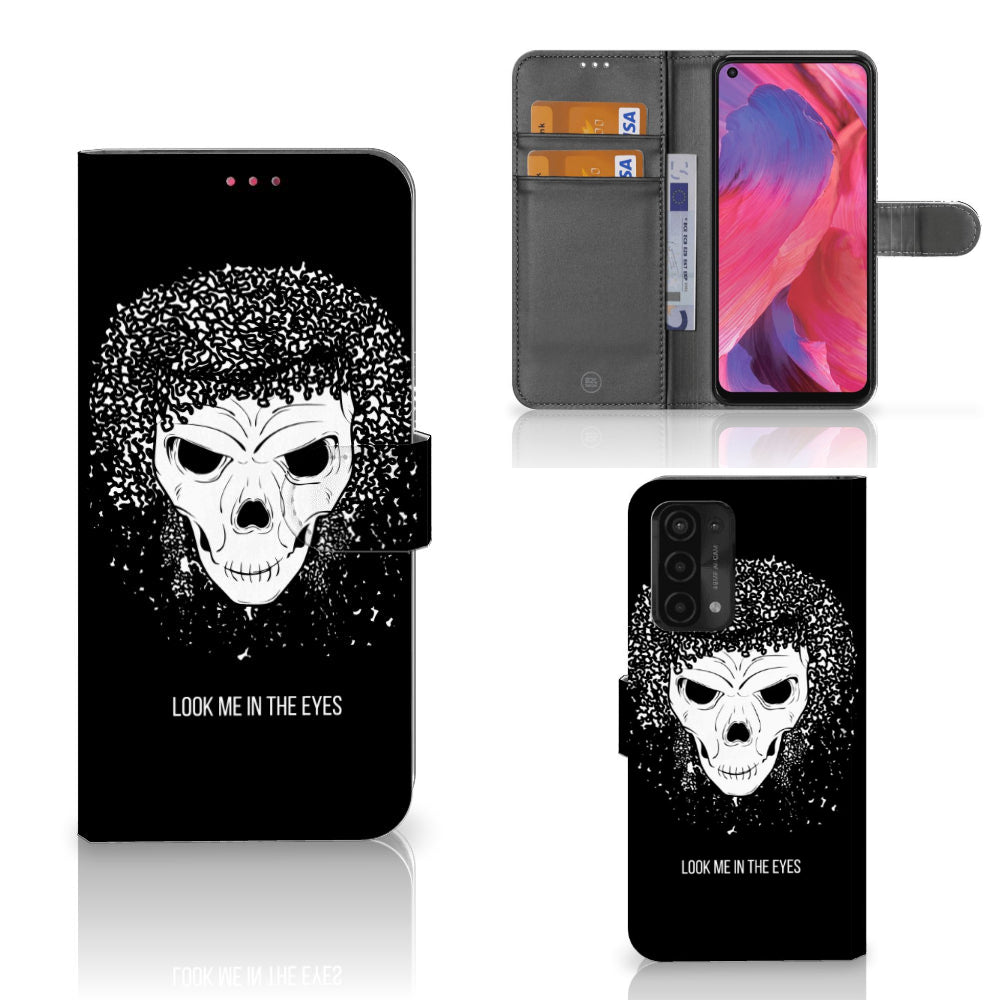 Telefoonhoesje met Naam OPPO A54 5G | A74 5G | A93 5G Skull Hair