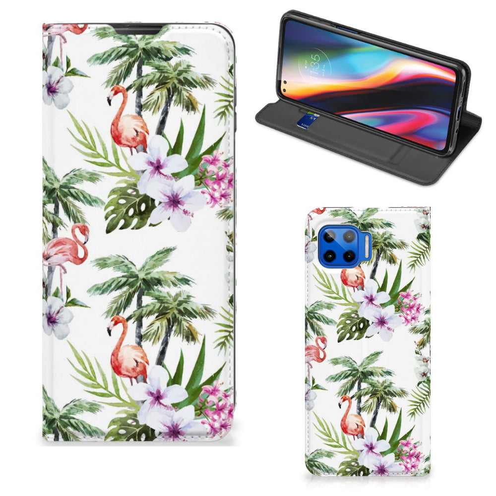 Motorola Moto G 5G Plus Hoesje maken Flamingo Palms