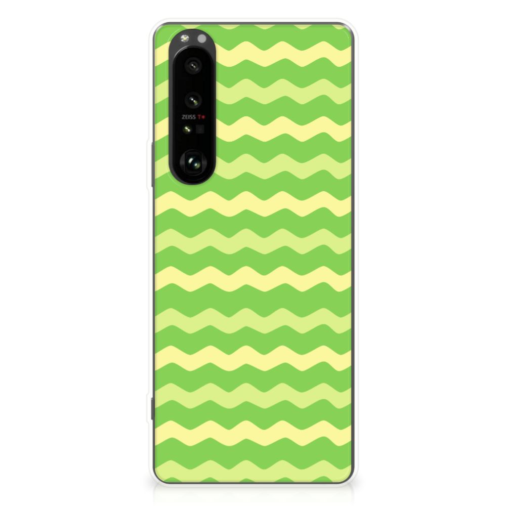 Sony Xperia 1 III TPU bumper Waves Green