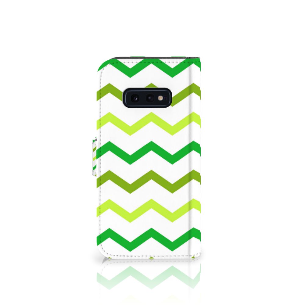 Samsung Galaxy S10e Telefoon Hoesje Zigzag Groen