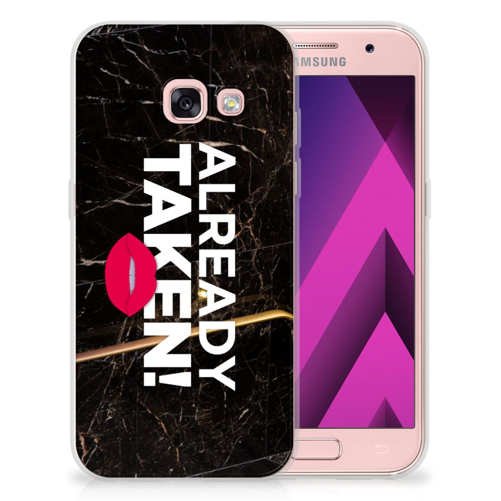 Samsung Galaxy A3 2017 Siliconen hoesje met naam Already Taken Black