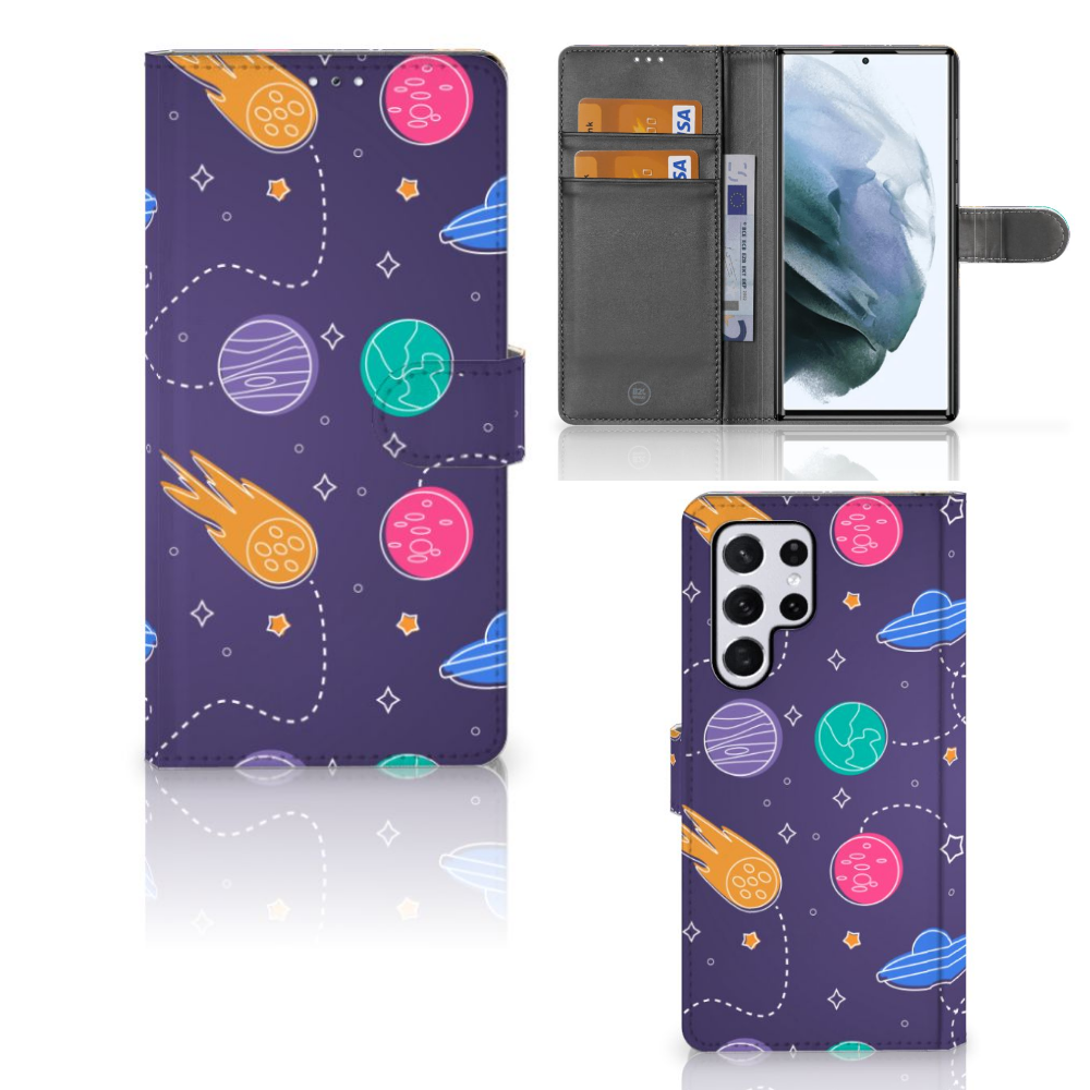 Samsung Galaxy S22 Ultra Wallet Case met Pasjes Space