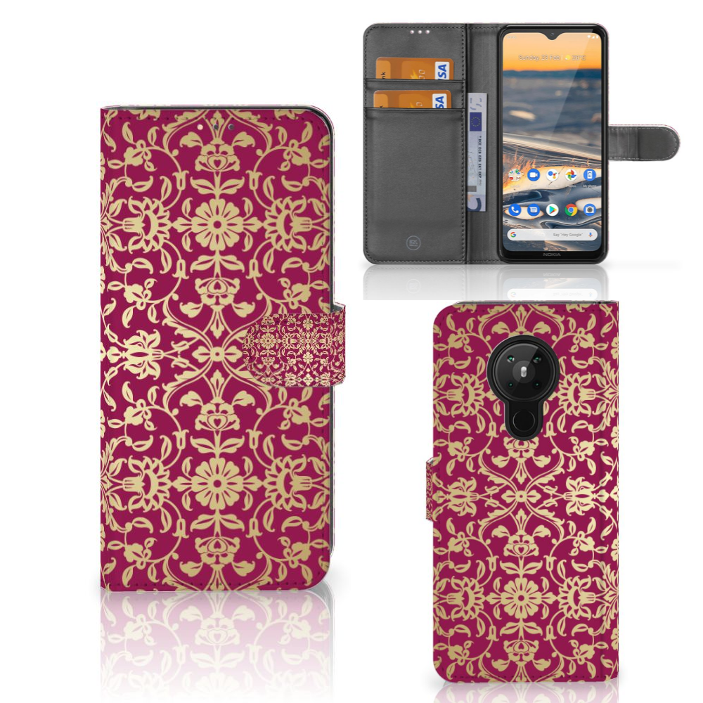 Wallet Case Nokia 5.3 Barok Pink