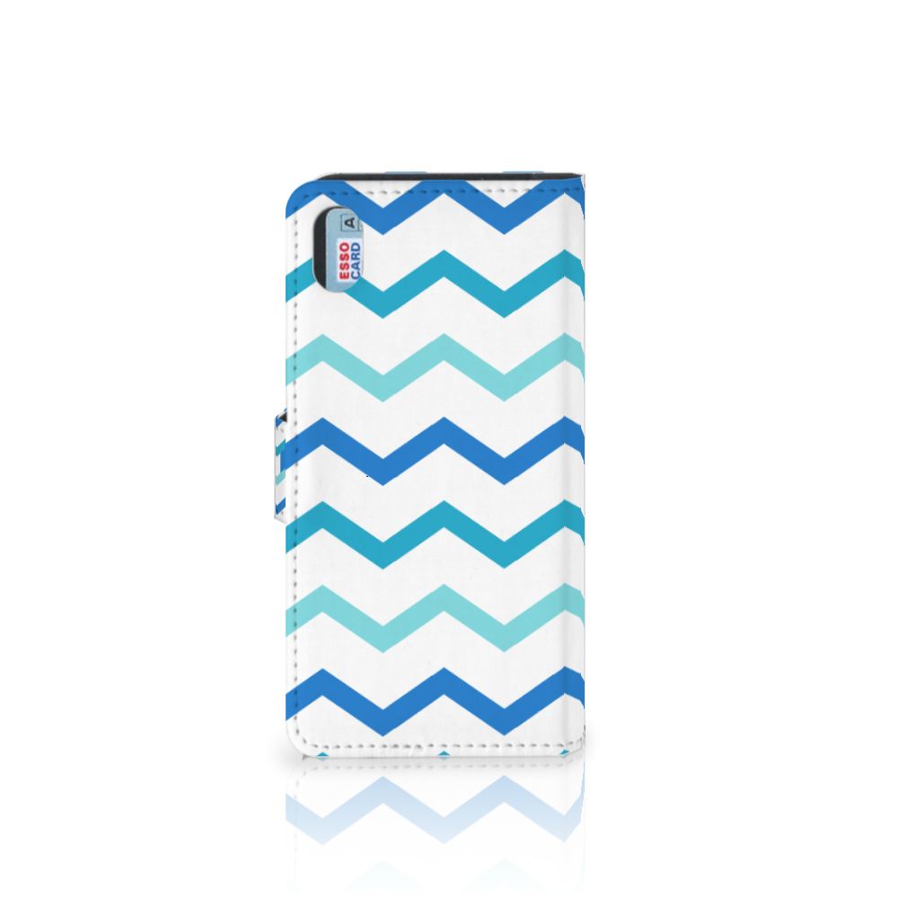 Xiaomi Redmi 7A Telefoon Hoesje Zigzag Blauw