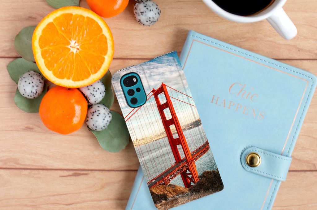 Motorola Moto G22 Book Cover Golden Gate Bridge - B2C Telecom