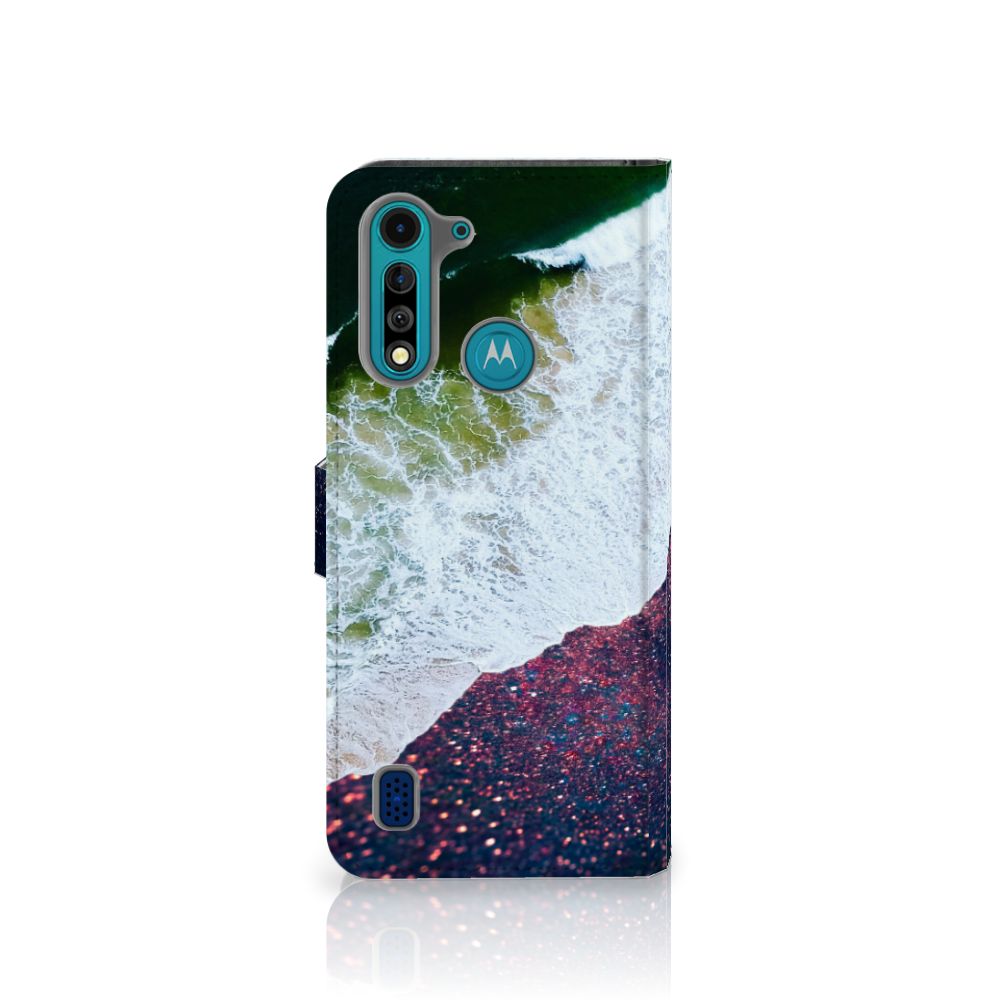 Motorola G8 Power Lite Book Case Sea in Space