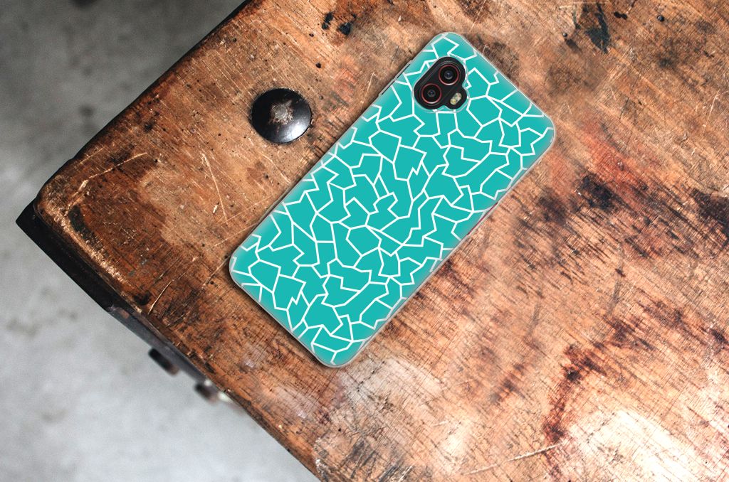 Samsung Galaxy Xcover 6 Pro Hoesje maken Cracks Blue B2C Telecom