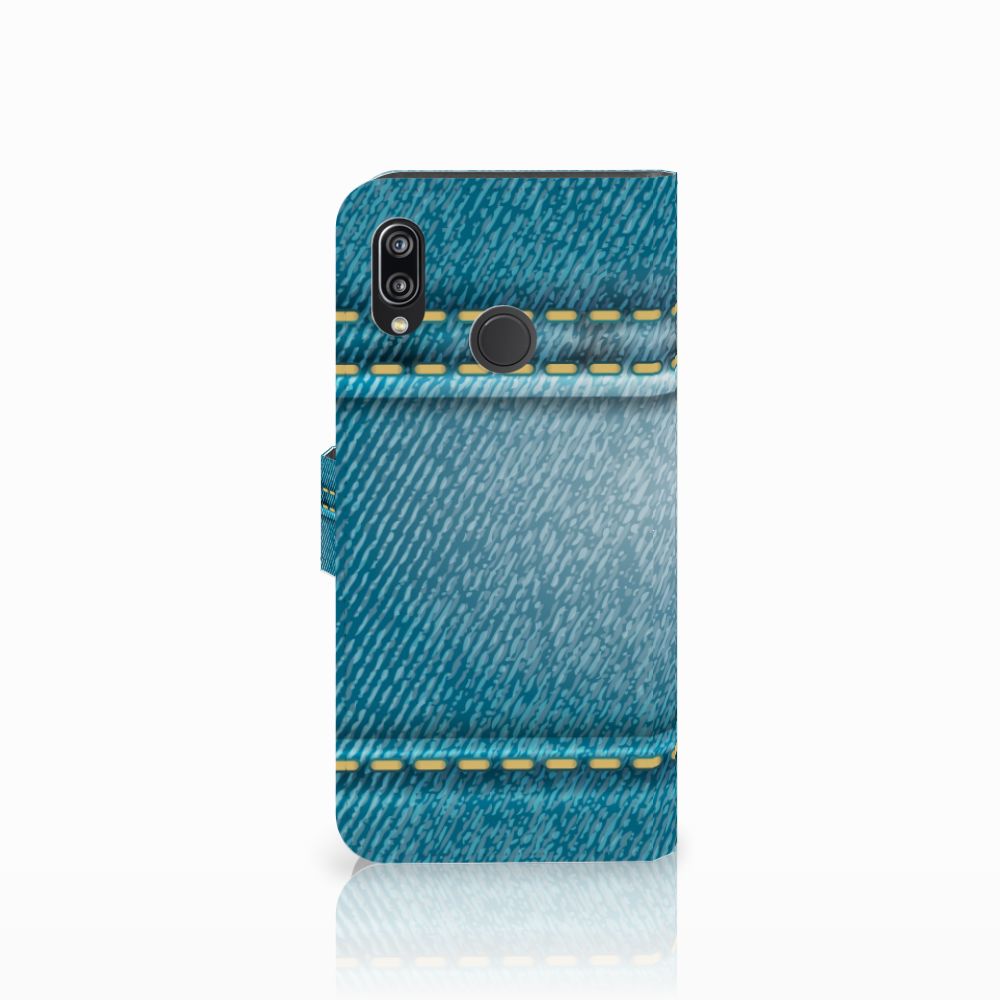 Huawei P20 Lite Wallet Case met Pasjes Jeans