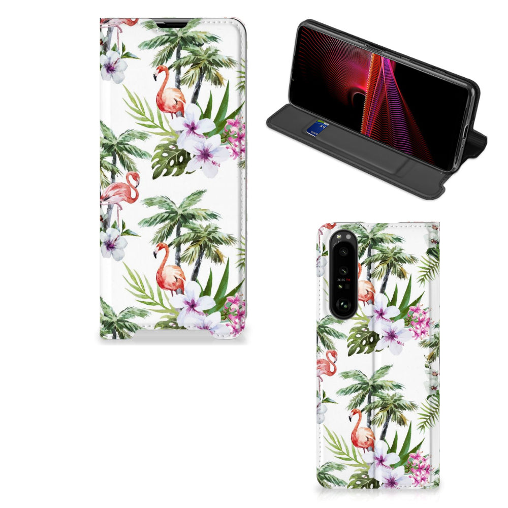 Sony Xperia 1 III Hoesje maken Flamingo Palms