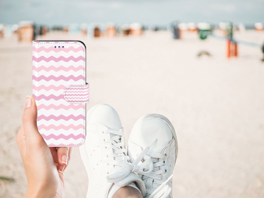 Samsung Galaxy S10e Telefoon Hoesje Waves Roze
