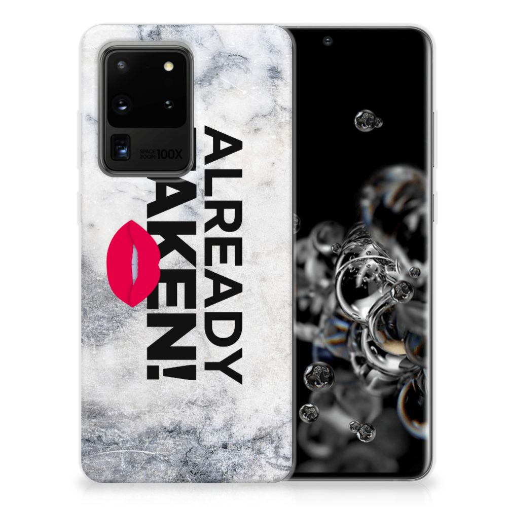 Samsung Galaxy S20 Ultra Siliconen hoesje met naam Already Taken White B2C Telecom