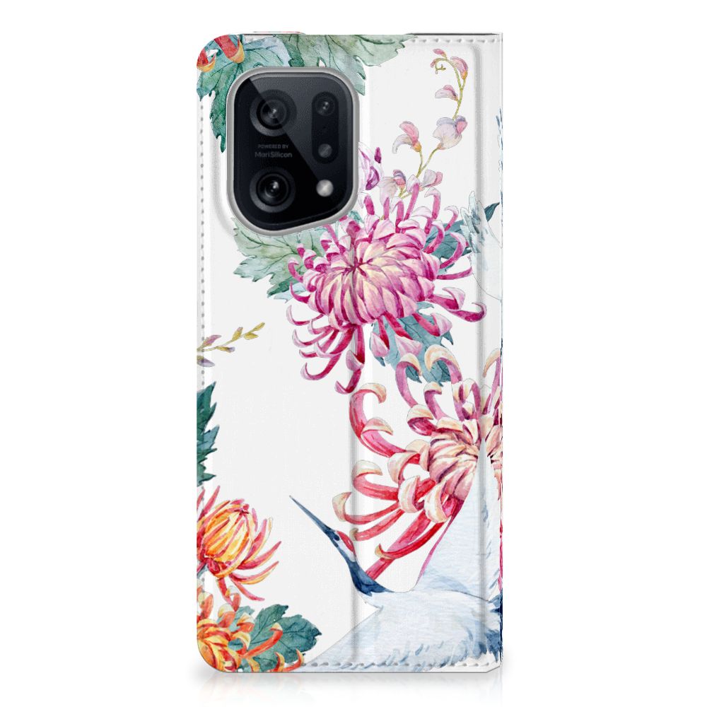 OPPO Find X5 Hoesje maken Bird Flowers - B2C Telecom