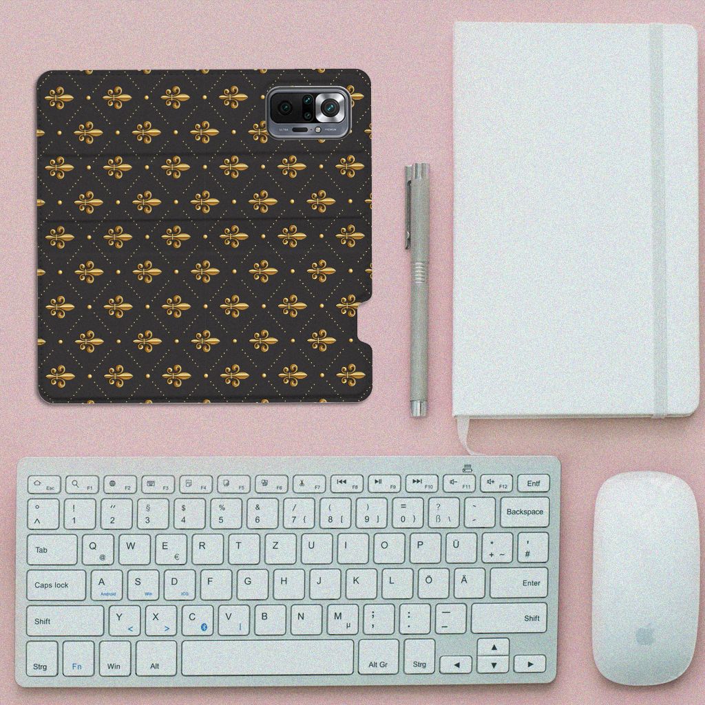 Xiaomi Redmi Note 10 Pro Hoesje met Magneet Franse Lelie - B2C Telecom