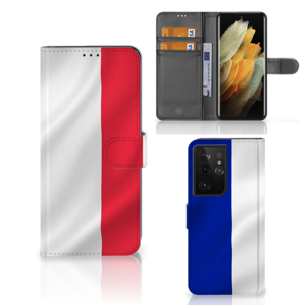 Samsung Galaxy S21 Ultra Bookstyle Case Frankrijk