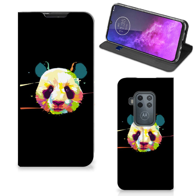 Motorola One Zoom Magnet Case Panda Color