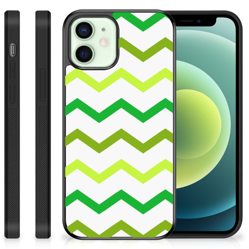 iPhone 12 Mini Bumper Case Zigzag Groen B2C Telecom