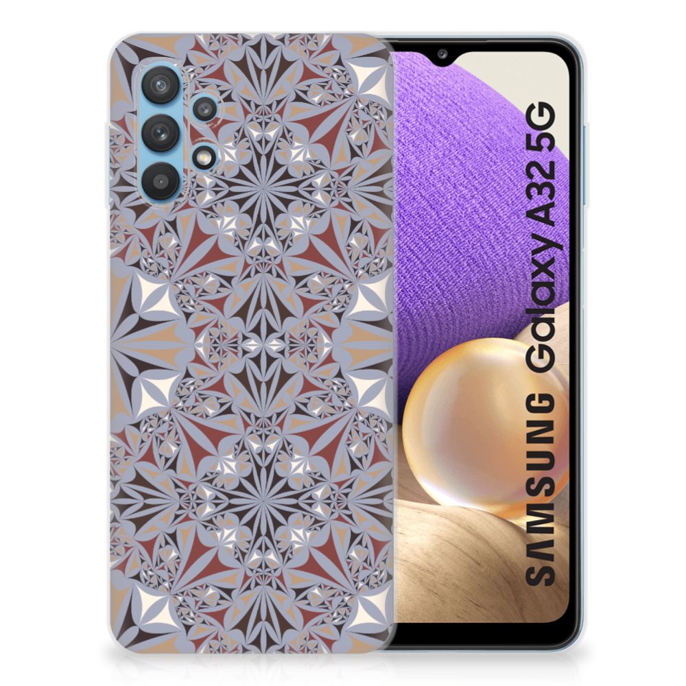 Samsung Galaxy A32 5G TPU Siliconen Hoesje Flower Tiles B2C Telecom