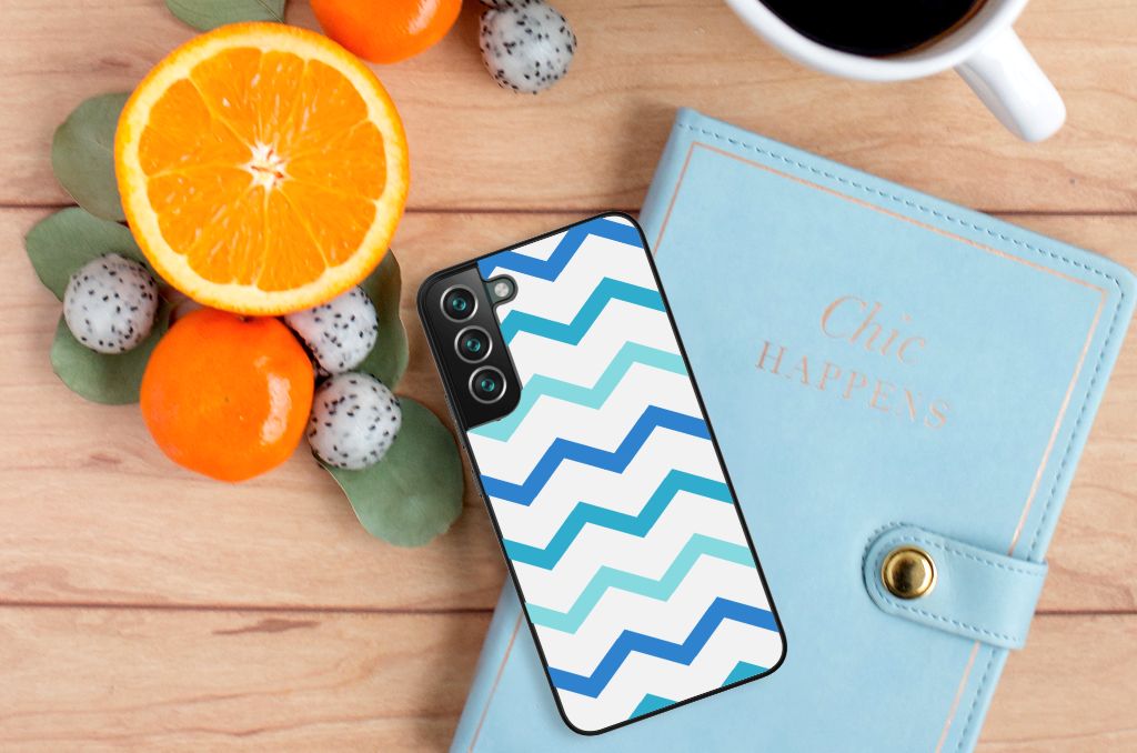 Samsung Galaxy S22 Plus Back Case Zigzag Blauw B2C Telecom