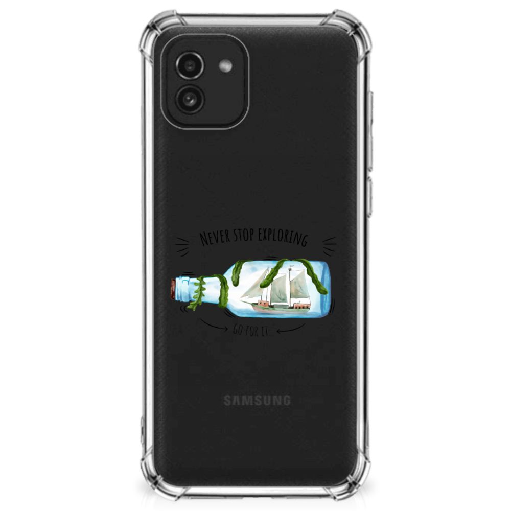Samsung Galaxy A03 Stevig Bumper Hoesje Boho Bottle B2C Telecom
