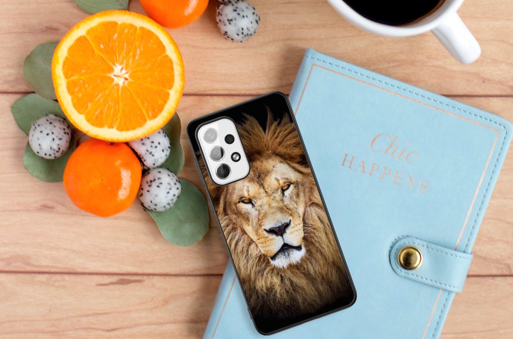 Samsung Galaxy A73 Dierenprint Telefoonhoesje Leeuw B2C Telecom