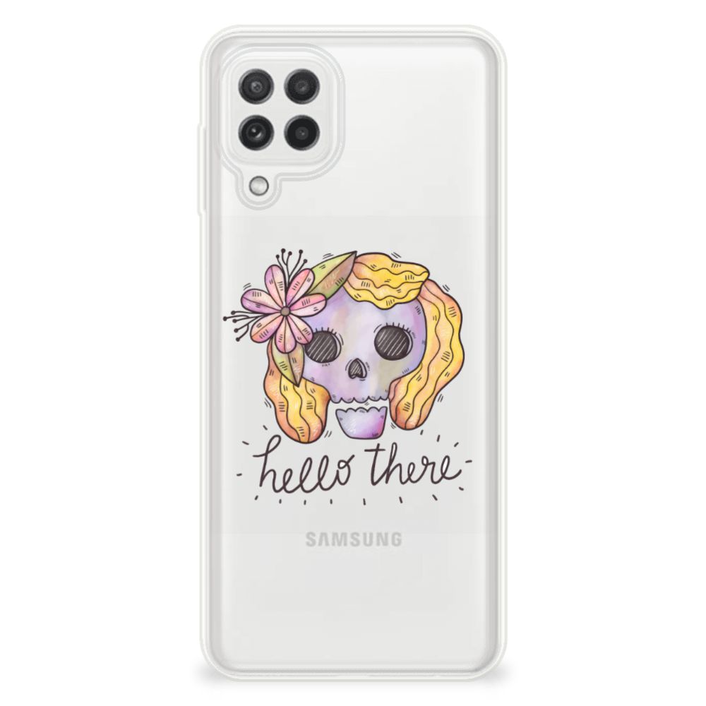 Silicone Back Case Samsung Galaxy A22 4G | M22 Boho Skull B2C Telecom