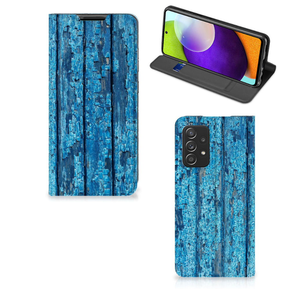 Samsung Galaxy A52 Book Wallet Case Wood Blue