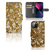 Wallet Case iPhone 13 Mini Barok Goud met stijlvol barok design en ruimte voor kaarten.