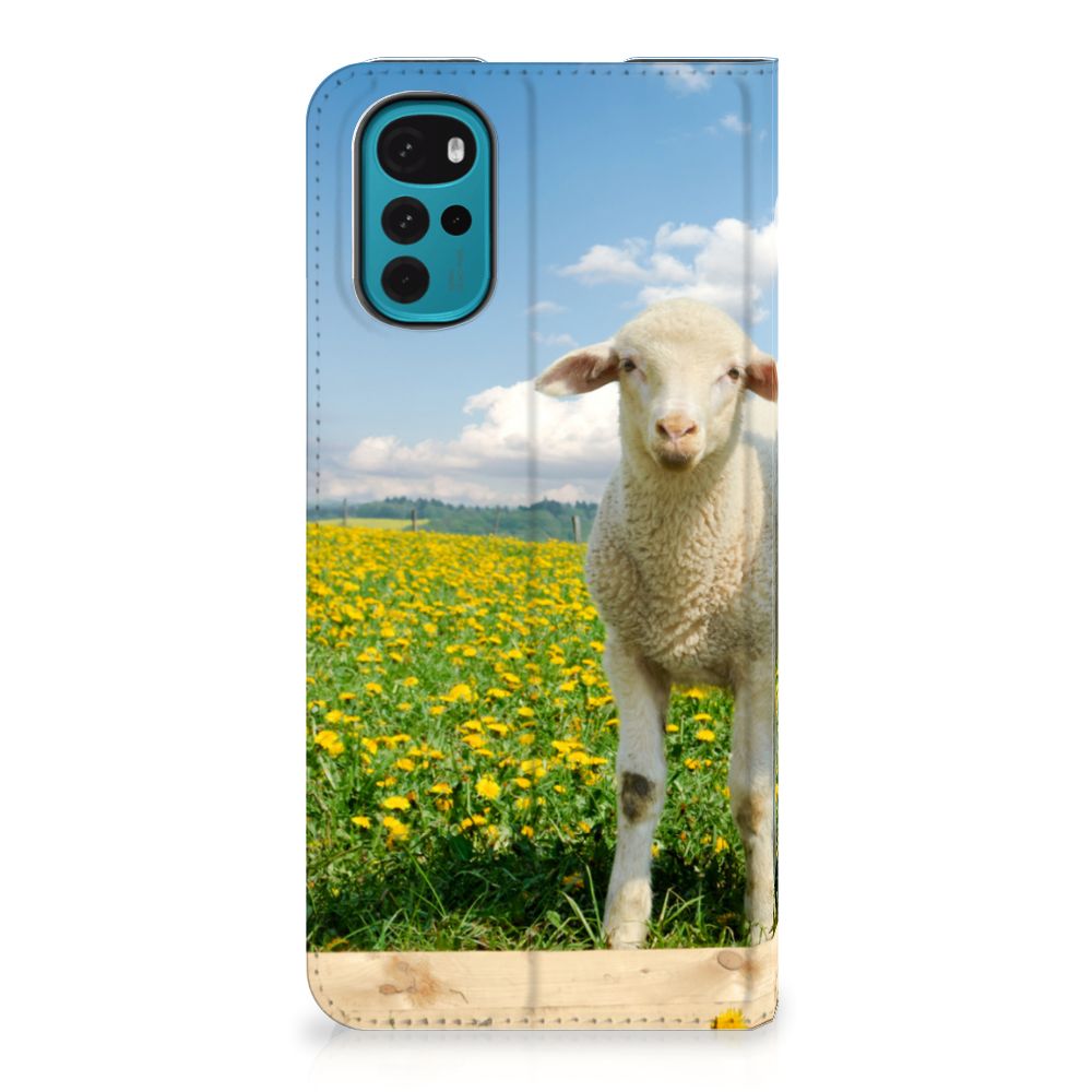 Motorola Moto G22 Hoesje maken Schaap en Lammetje - B2C Telecom